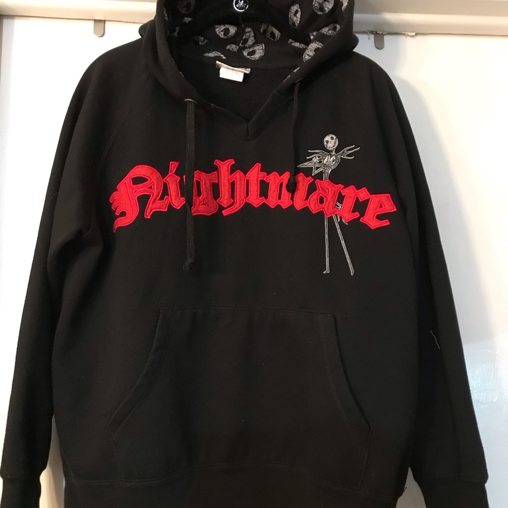 AWESOME JACK SKELLINGTON BLACK HOODIE SIZE SMALL